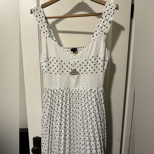 Banana Republic black & white polka dot semi-formal dress